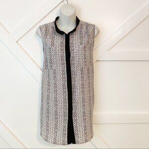 Reed Snakeskin Sleeveless Button Down Blouse Sz M
